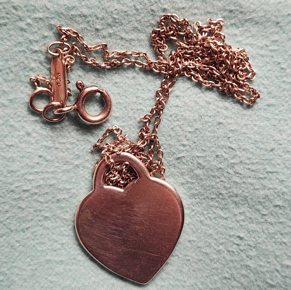 Authentic Return to Tiffany Heart tag pendant with chain - Picture 4 of 9